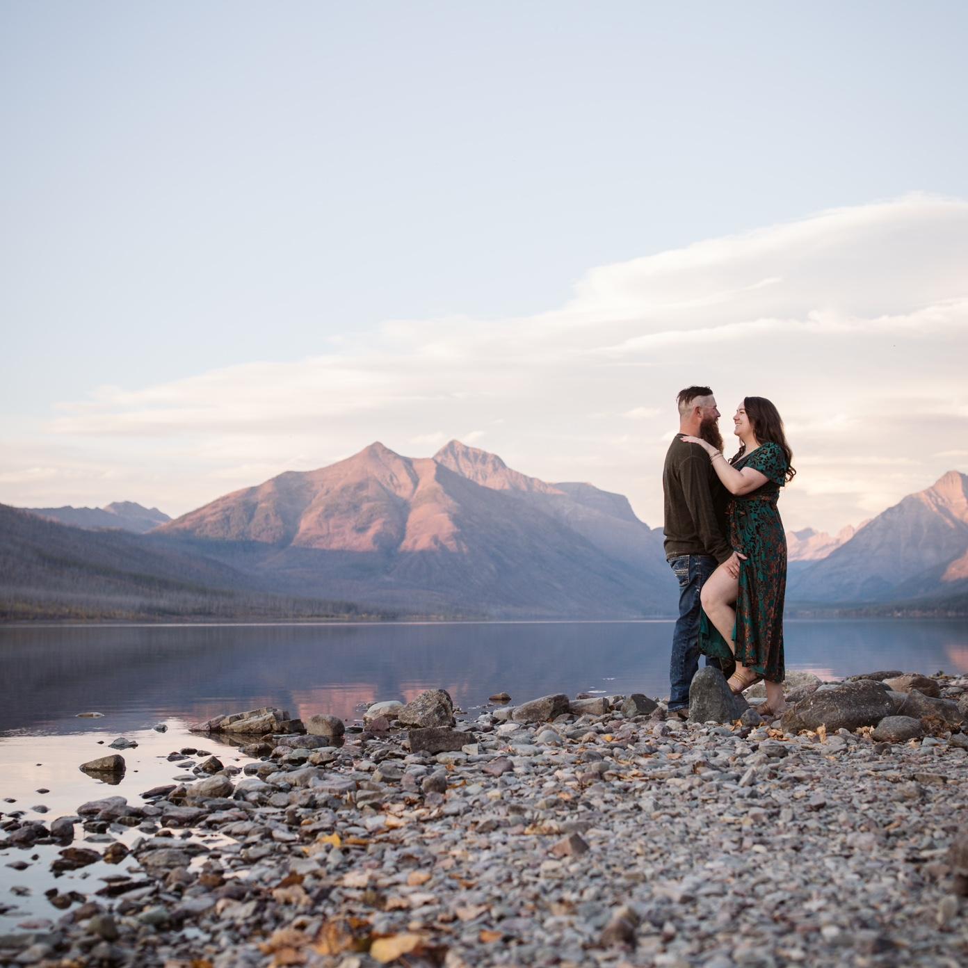 Engagement photos in Glacier Park