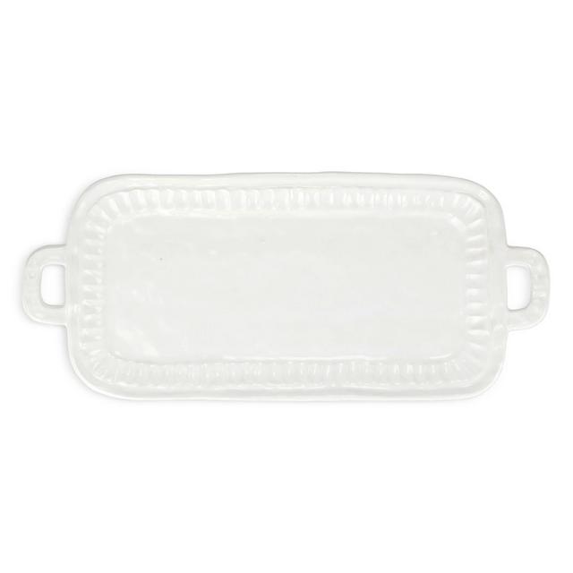 VIETRI Pietra Serena Handled Rectangular Platter