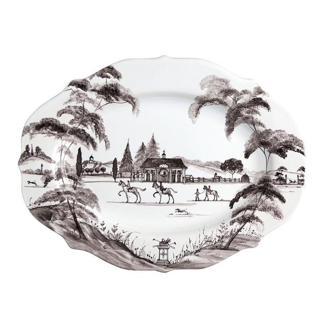 Country Estate 15" Platter - Flint Grey