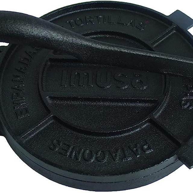 IMUSA USA Cast Iron Tortilla Press 8-Inch, Black