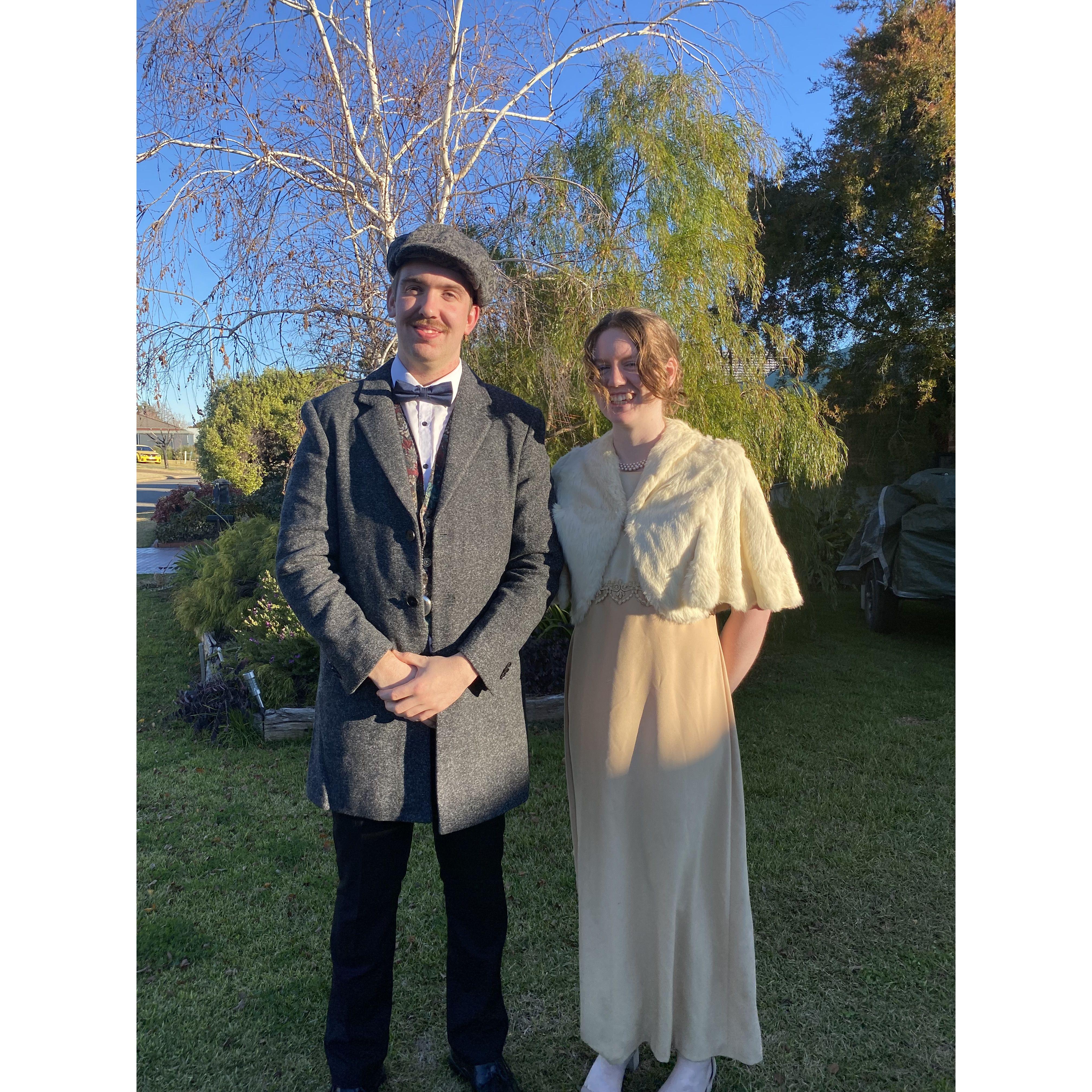 On our way to a 'Peaky Blinders' birthday party