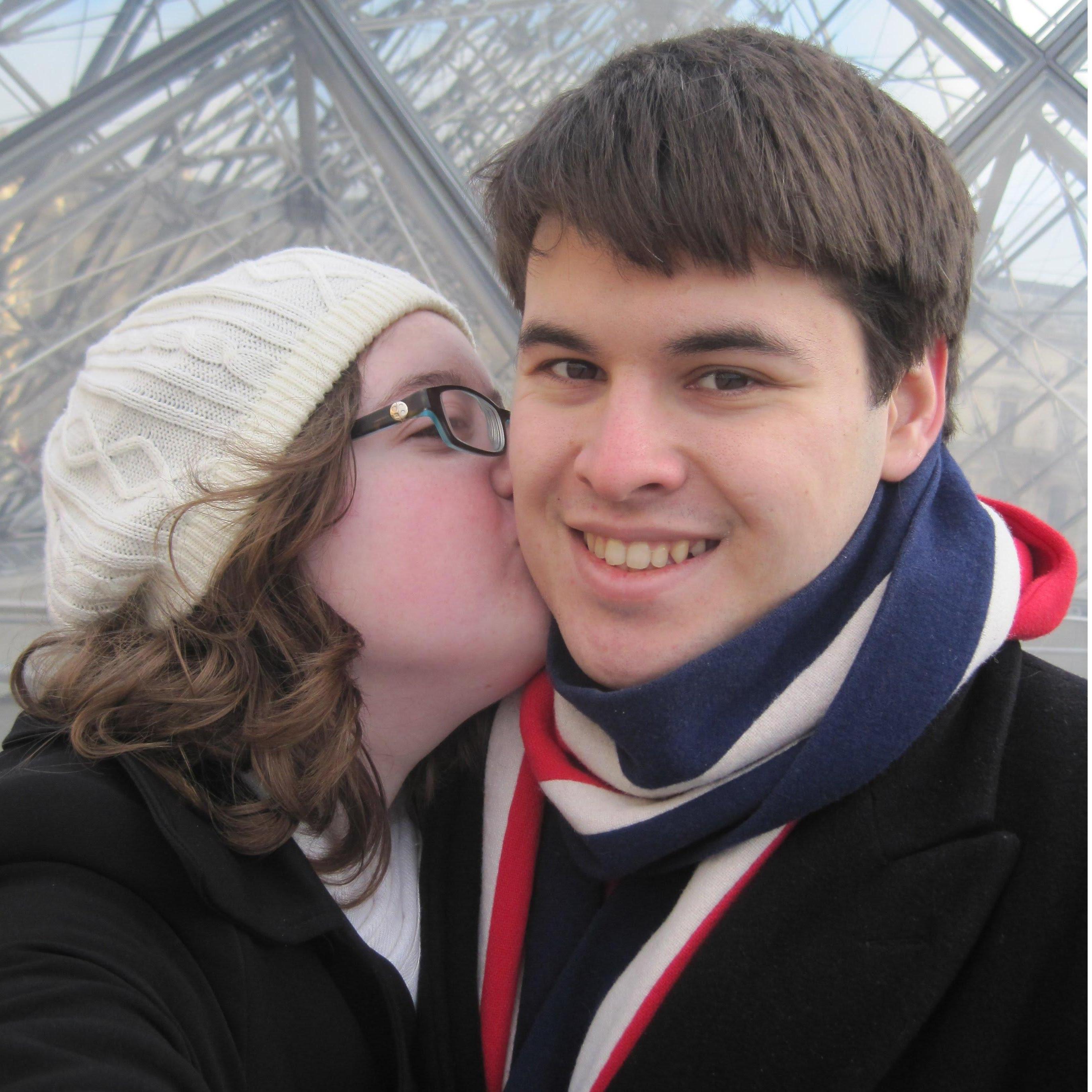 Photo from our first trip to Paris together in November of 2012.