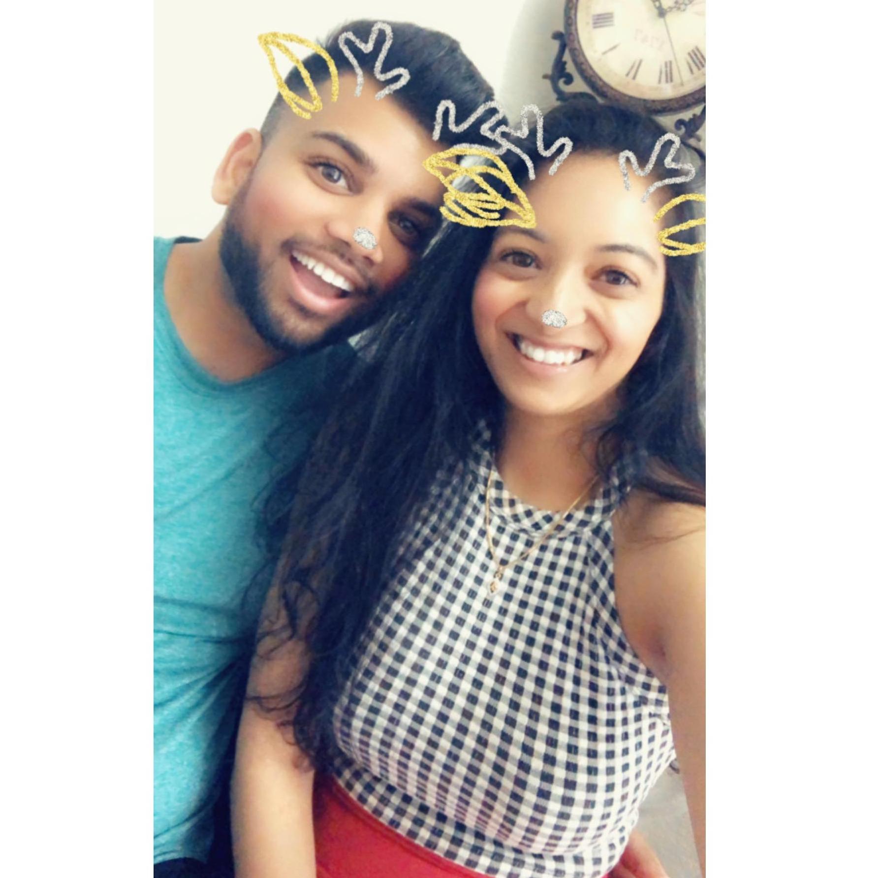 Acting silly on Aditi's birthday!