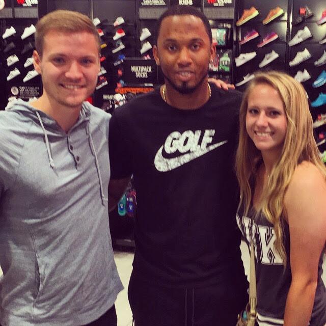 This was one of our first date days once we came back home for the summer. We spent the entire day together and happened to meet Alcides Escobar at the mall after playing with puppies!
