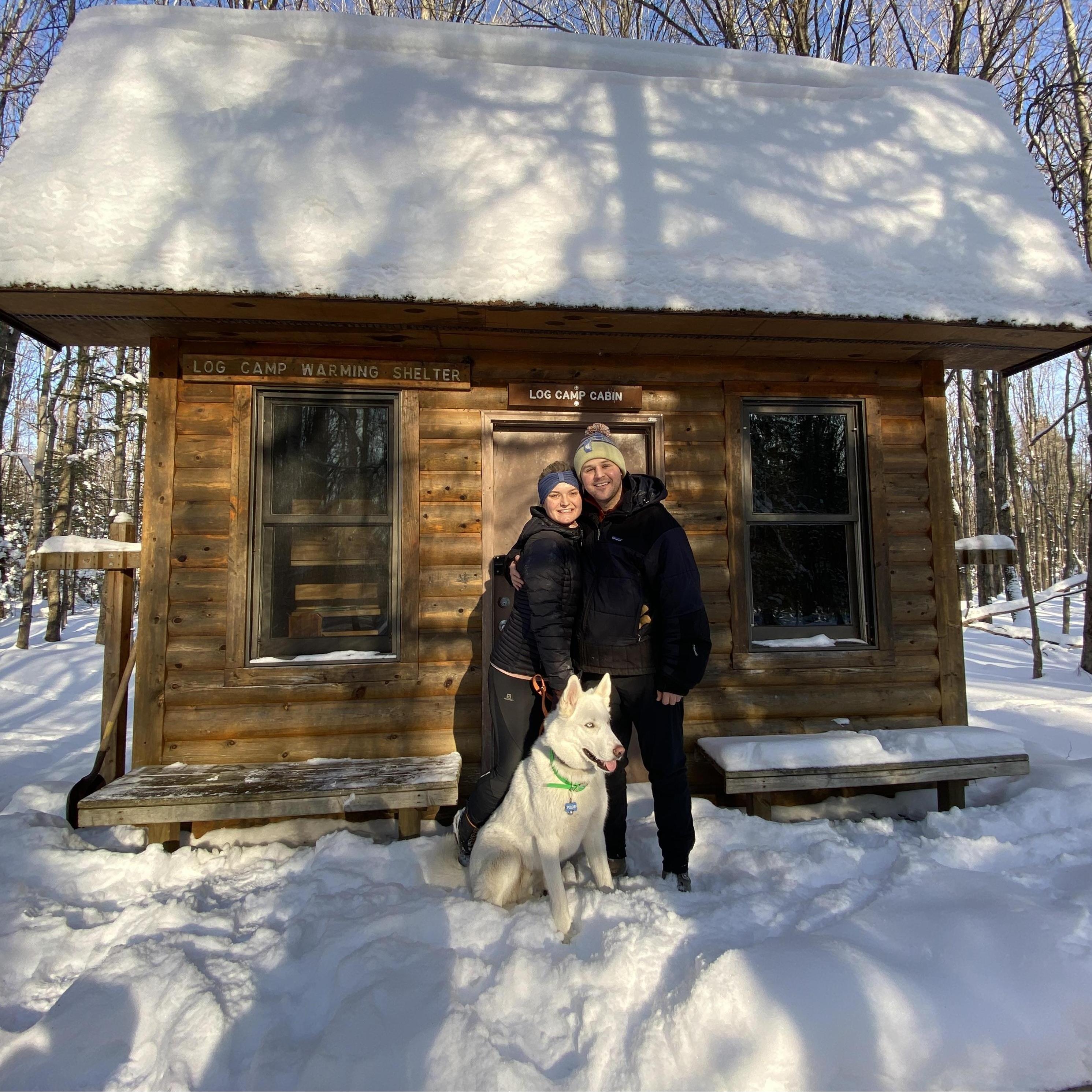 Hiking this past winter in the Porcupine mountains!