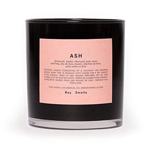 Boy Smells Ash Candle | 50 Hour Long Burning Candles | All Natural Beeswax & Coconut Wax Candle | Luxury Scented Candles (8.5 oz)