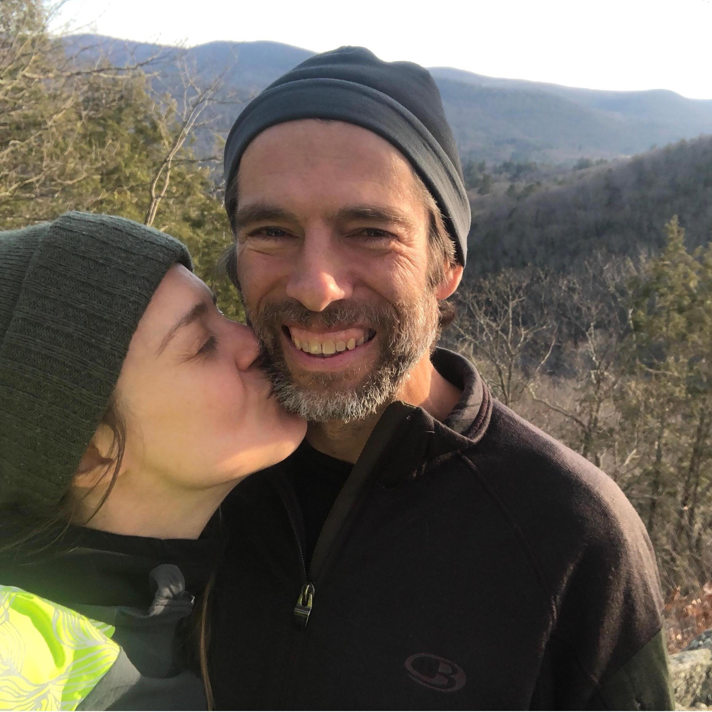Stealing a smooch on the Appalachian Trail near home xoxo