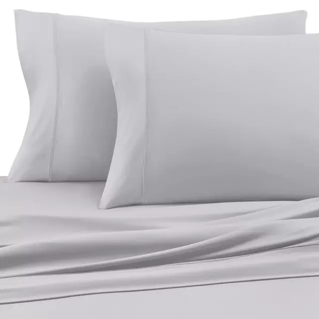 Clean Start Solid Queen Sheet Set in Grey
