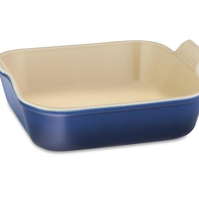 Le Creuset Heritage Stoneware Square Dish, 9", Lapis