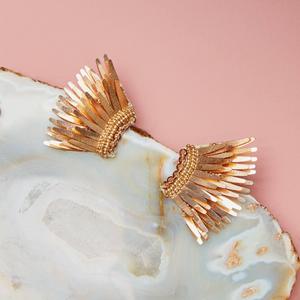metallic mini madeline earrings rose gold
