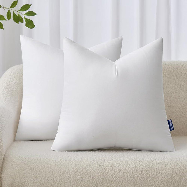 MIULEE 26x26 Inches Pillow Inserts Pack of 2, Decorative Throw Pillow Inserts for Couch