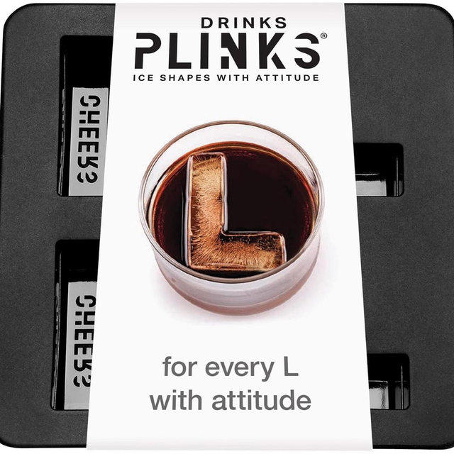 DRINKSPLINKS Ice Cube Tray Letter L Premium Silicone Mold Freezer Tray I Personalized Ice Mold | Ice For Cocktails I Monogram Ice Cube Trays | Bartender Ice