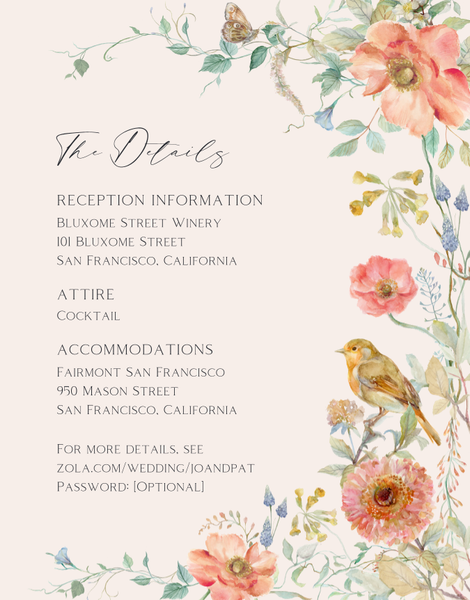 Aurelia | Linen | Zola Wedding Enclosure Cards