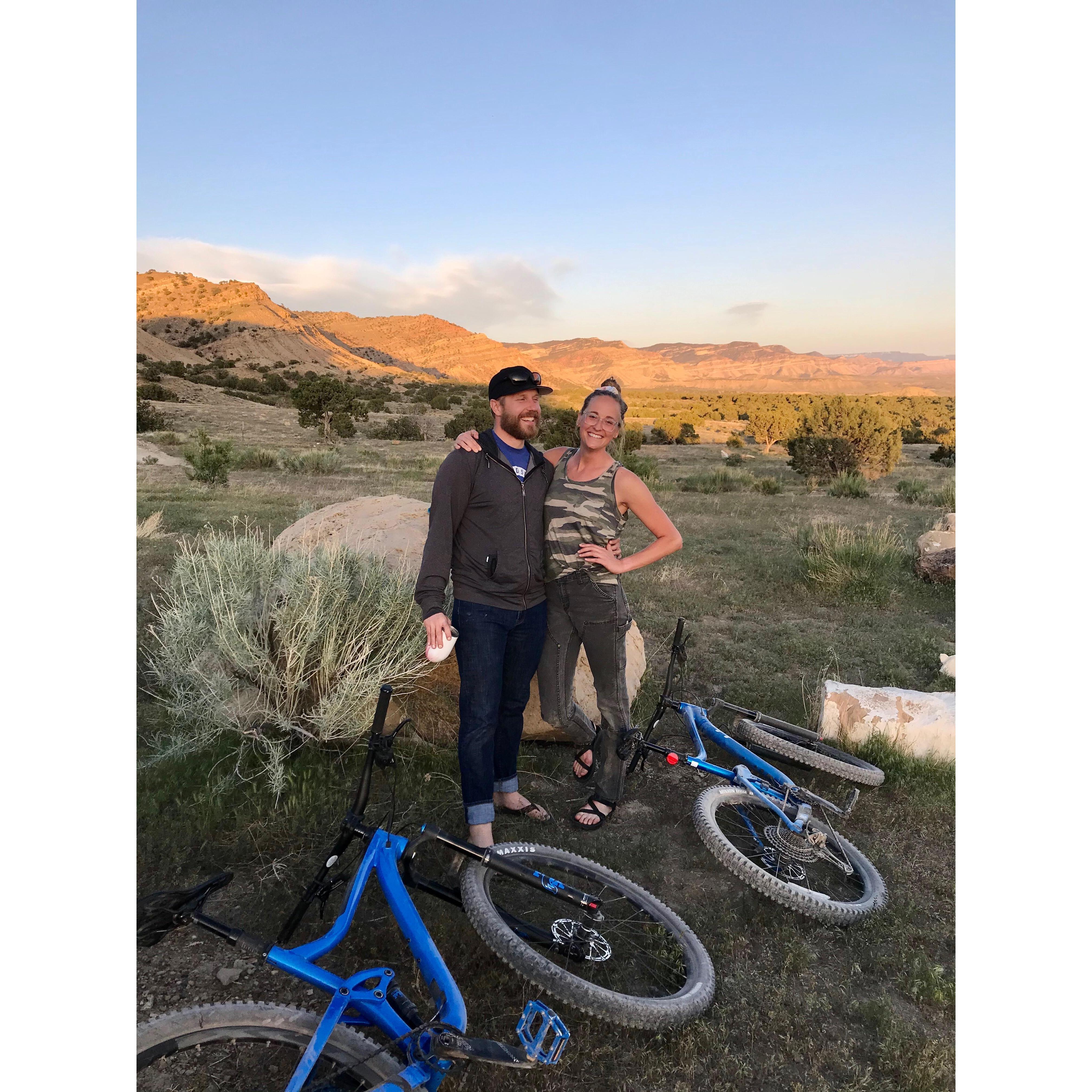 Après and camping at the Book Shelves- Fruita, CO