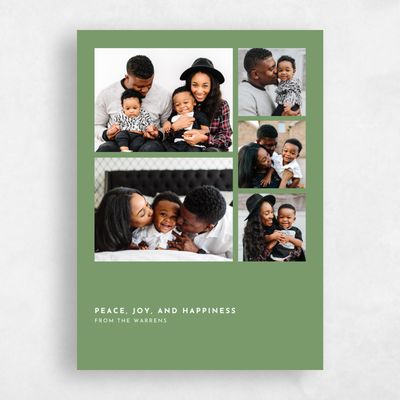 Green Holiday Card - Augustine Portrait