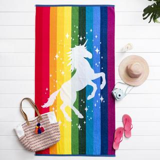 Rainbow Unicorn Beach Towel, Set of 2