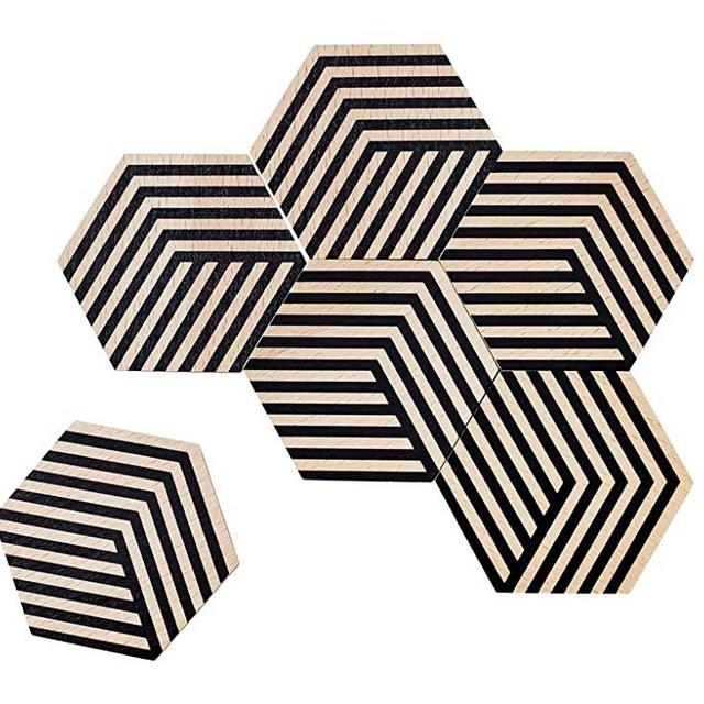 Areaware Table Tiles (Optic Black)