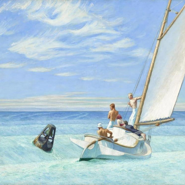 ART.COM Wall Art Print Ground Swell, 1939 by Edward Hopper, 16" x 12"