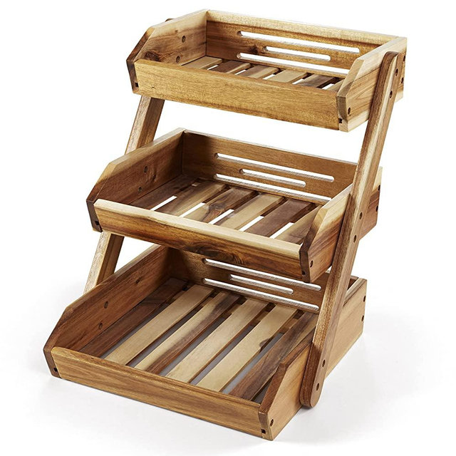 Fruit Basket, Fruit Bowl, 3 Tier Fruit Basket for Kitchen, Fruit Stand Storage Holder, Heavy Duty/Multipurpose/Large Capacity for Fruit, Vegetables, Bread Storage and Home Kitchen Countertop Organizer