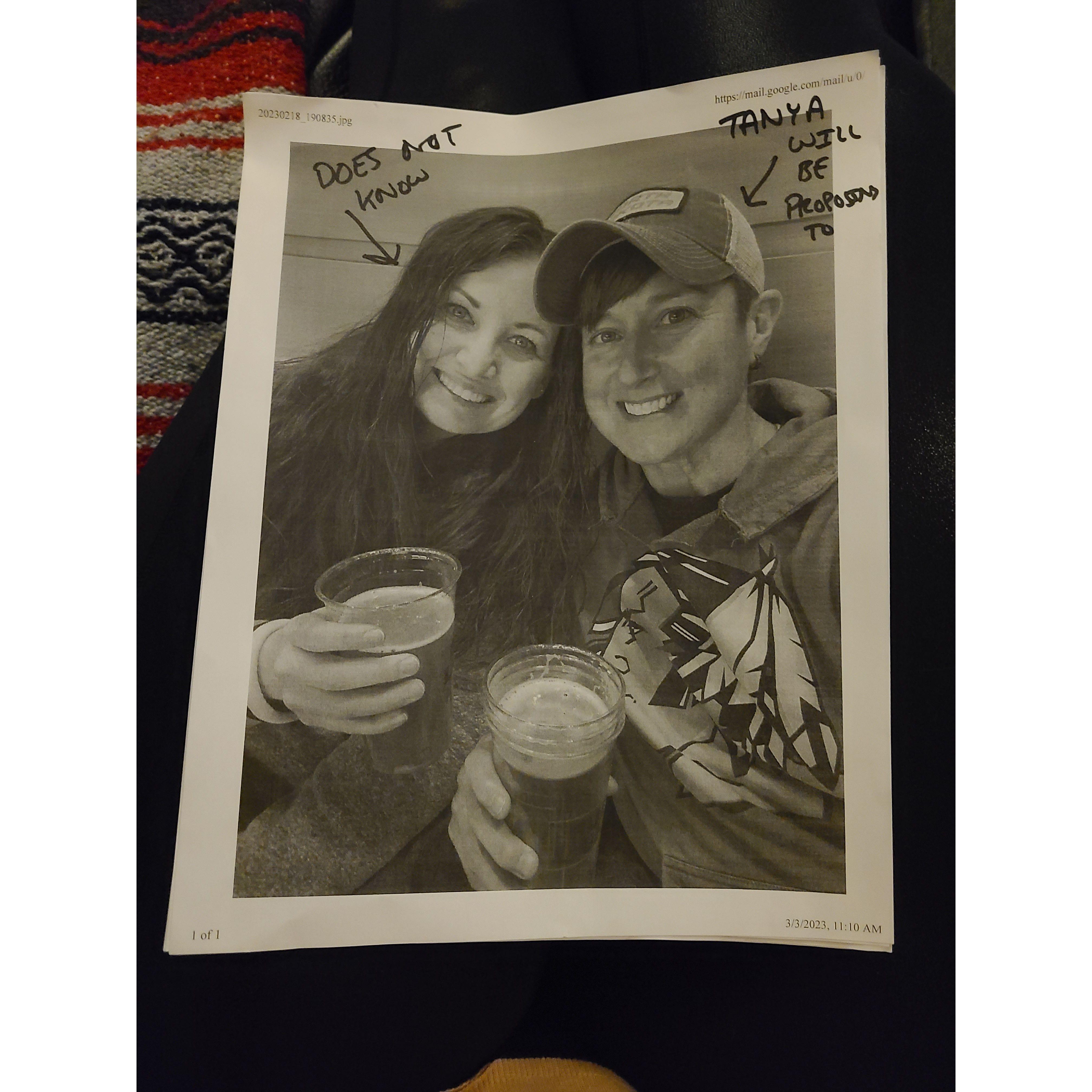 Our picture hidden behind the bar