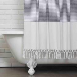 Shower Curtains Zola, Coyuchi Rippled Stripe Shower Curtain