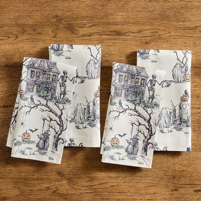 Midnight Manor Cotton Napkins, Set of 4 - Multi