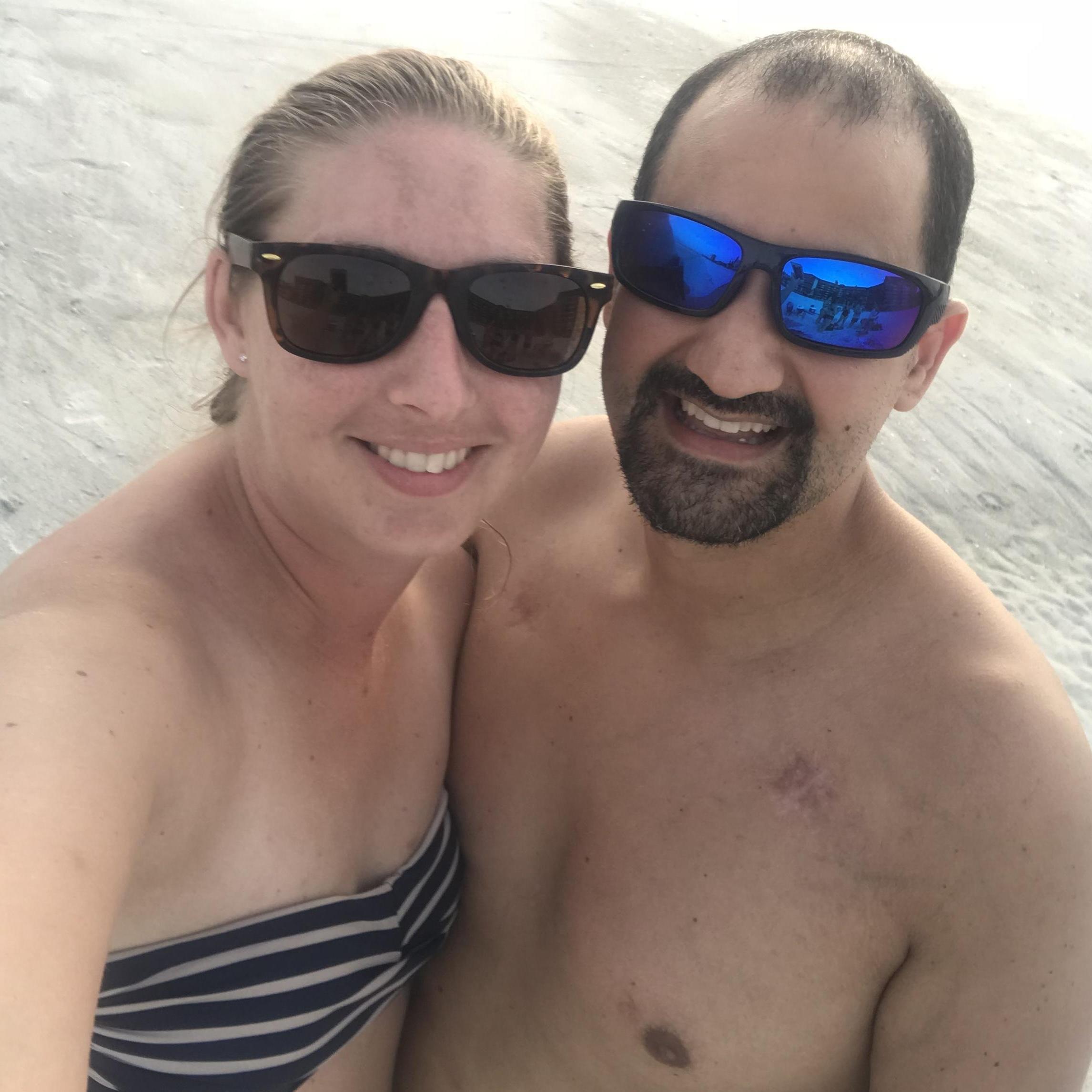 Our first time at the beach!