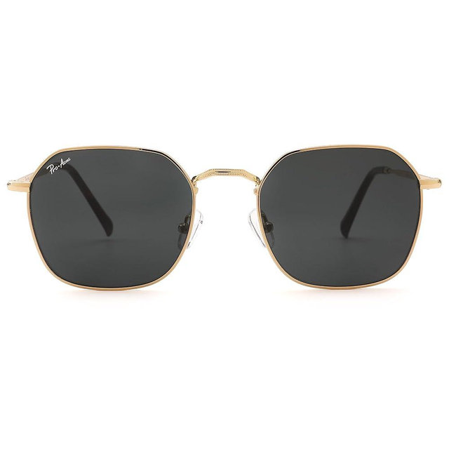 Pro Acme Hexagonal Sunglasses for Women Men, 100% Real Glass Lens Retro Square Trendy Shades