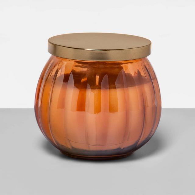 14oz Iridescent Glass Jar Candle Salted Citrus Bellini - Fruit Collection - Opalhouse™