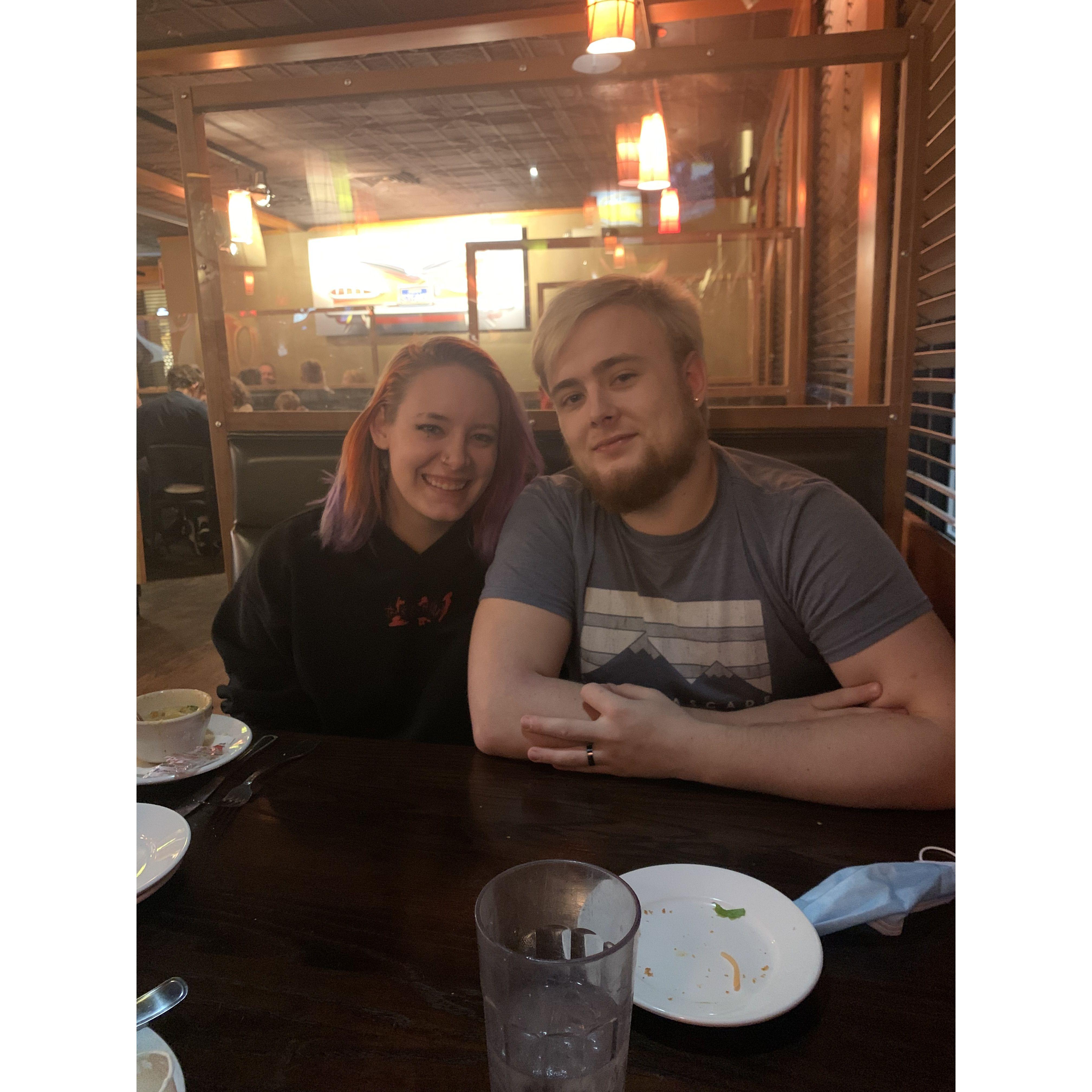 On our first double date with Katie's best friends, the Redferns