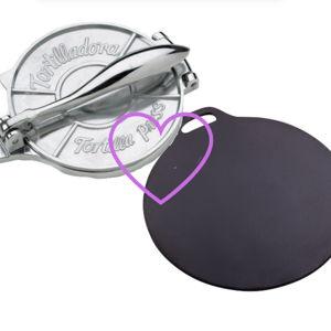 tortilla press + new comal