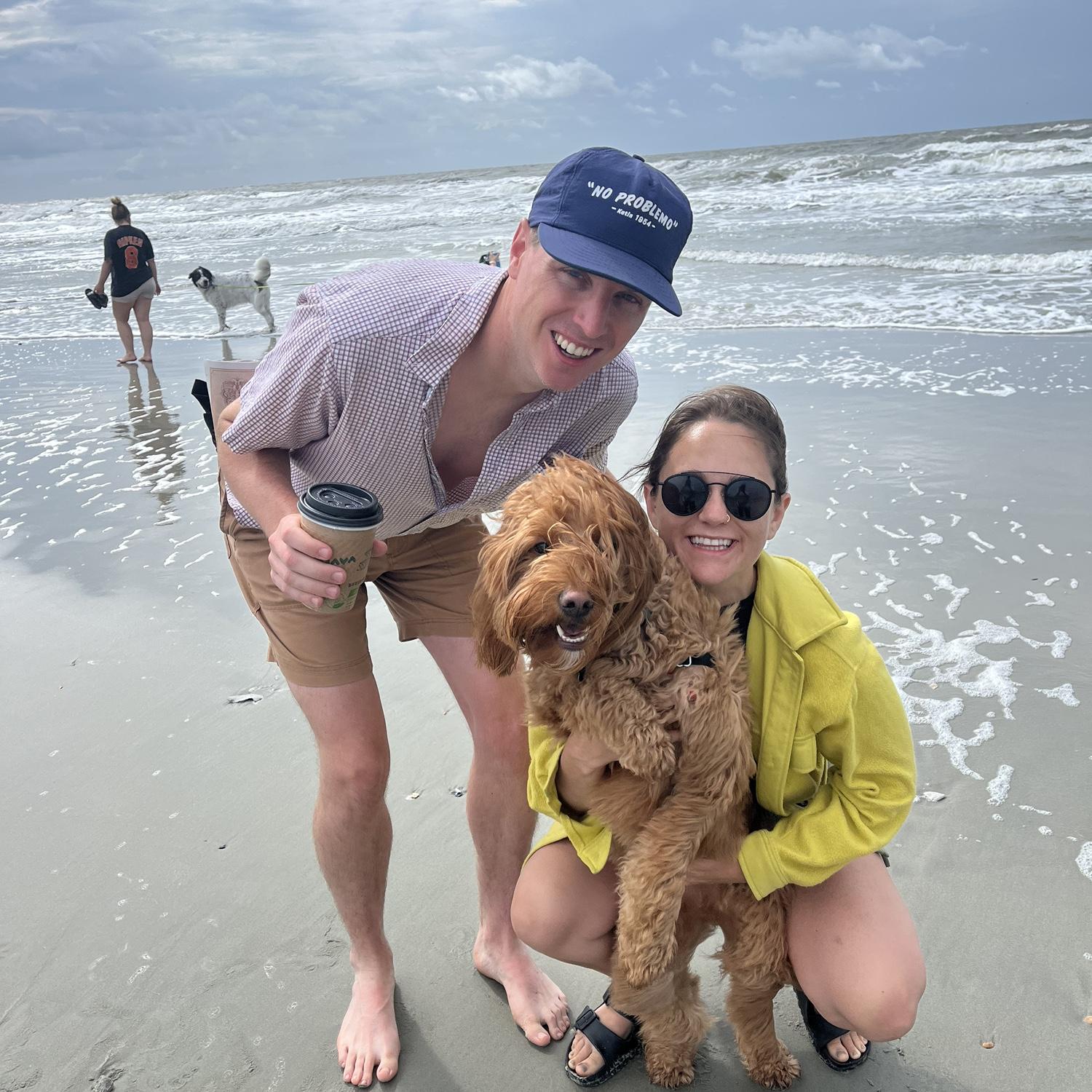Folly Beach vacation with Leah’s family in 2023. It was also Nellie's first time getting to see the ocean!