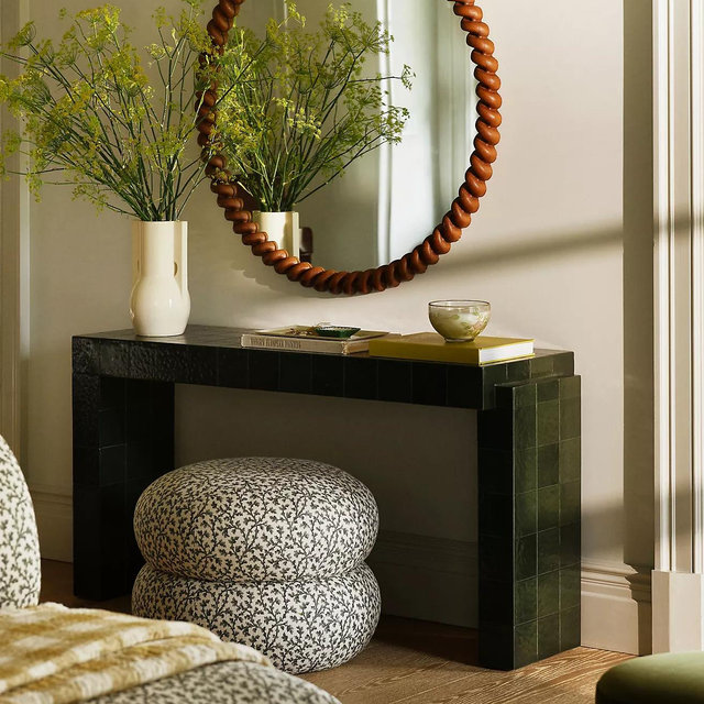 Mallorca Tile Console Table - Green, One Size