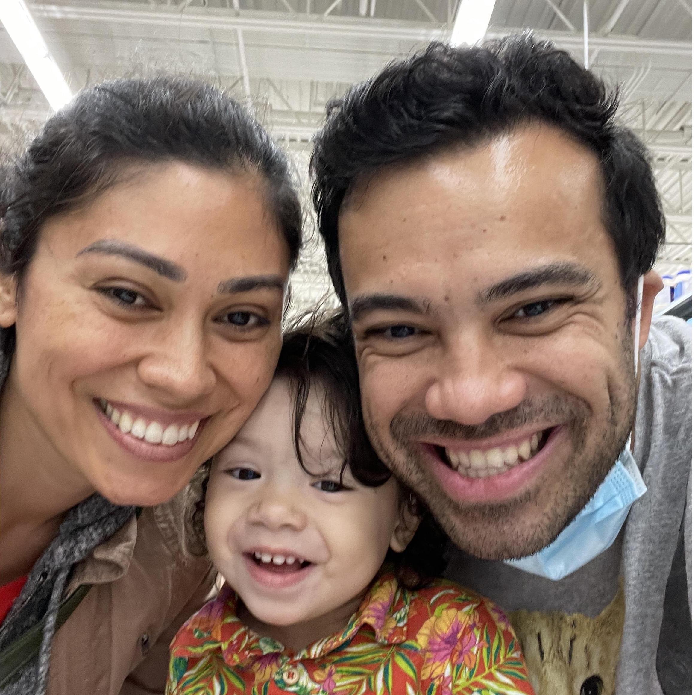 Shopping as a family to furnish the new apartment in Kansas City . . .