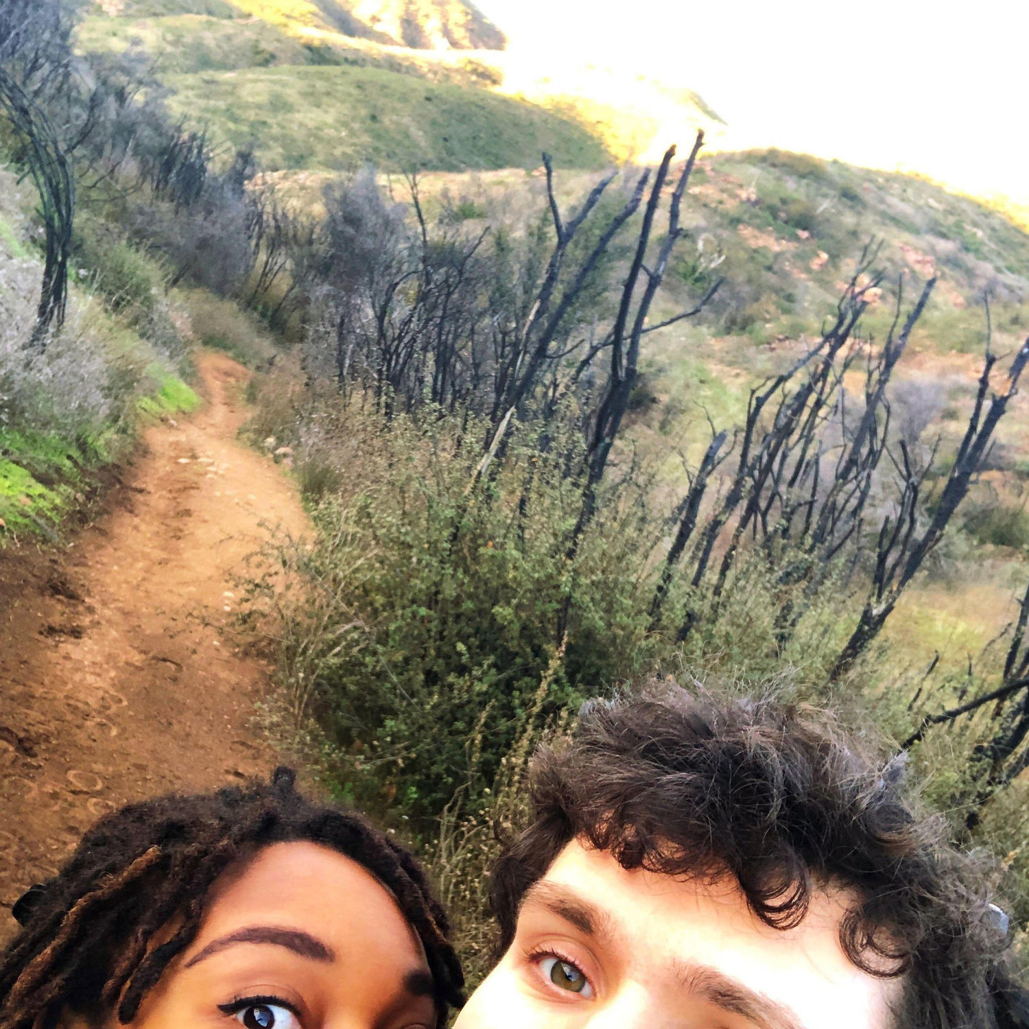 We were being stalked by a mountain lion and thought we should take a selfie just in case.