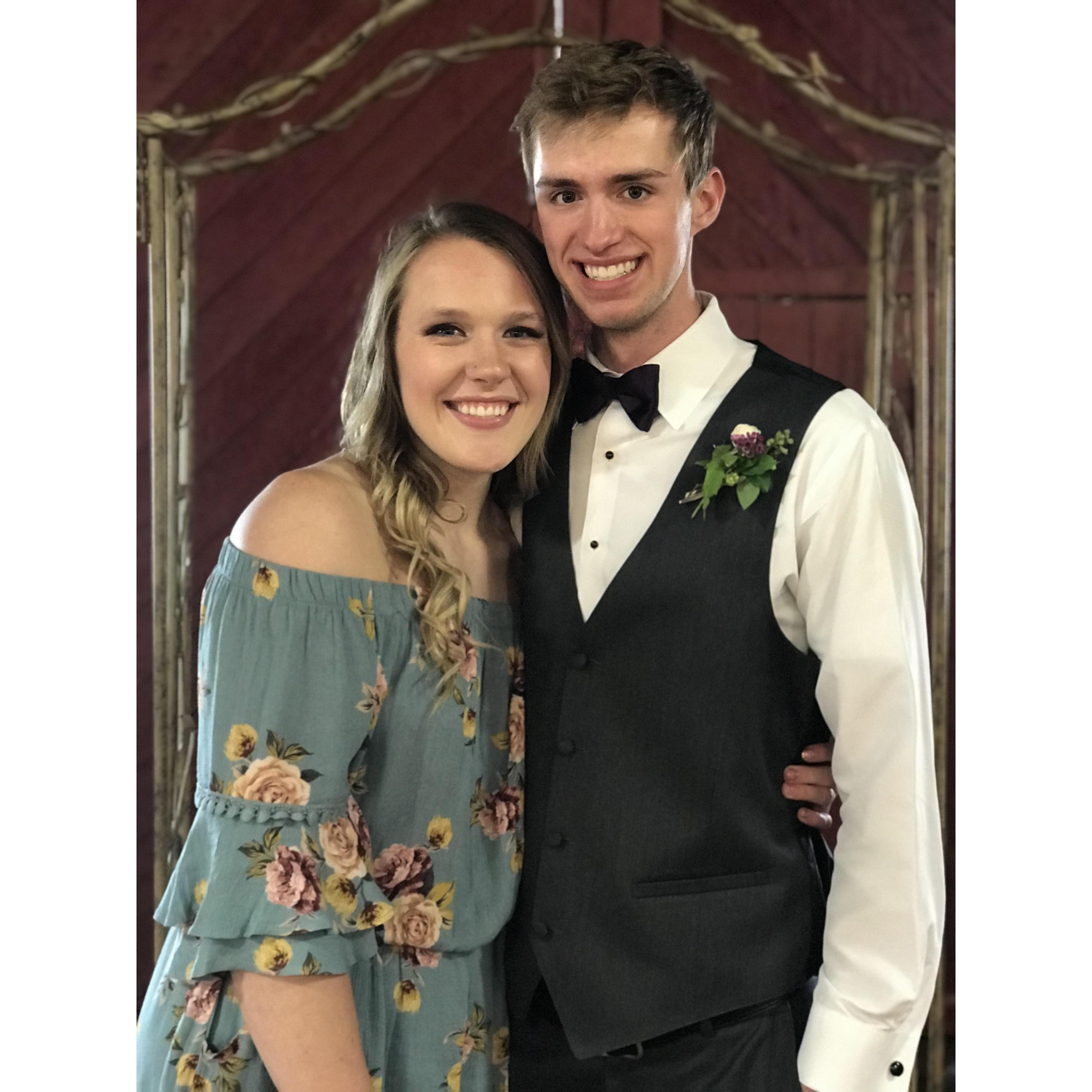 At Caitlyn's (Zach's sister) wedding