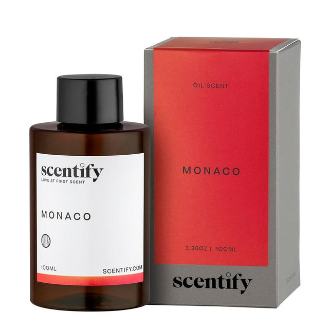 Scentify Monaco Aroma Oil Refill Scent for Oil Diffusers - Saffron, Jasmine, Amber, Cedar Scents - Luxurious Relaxing Aromatherapy Diffuser Fragrance 100ml, 3.38 oz
