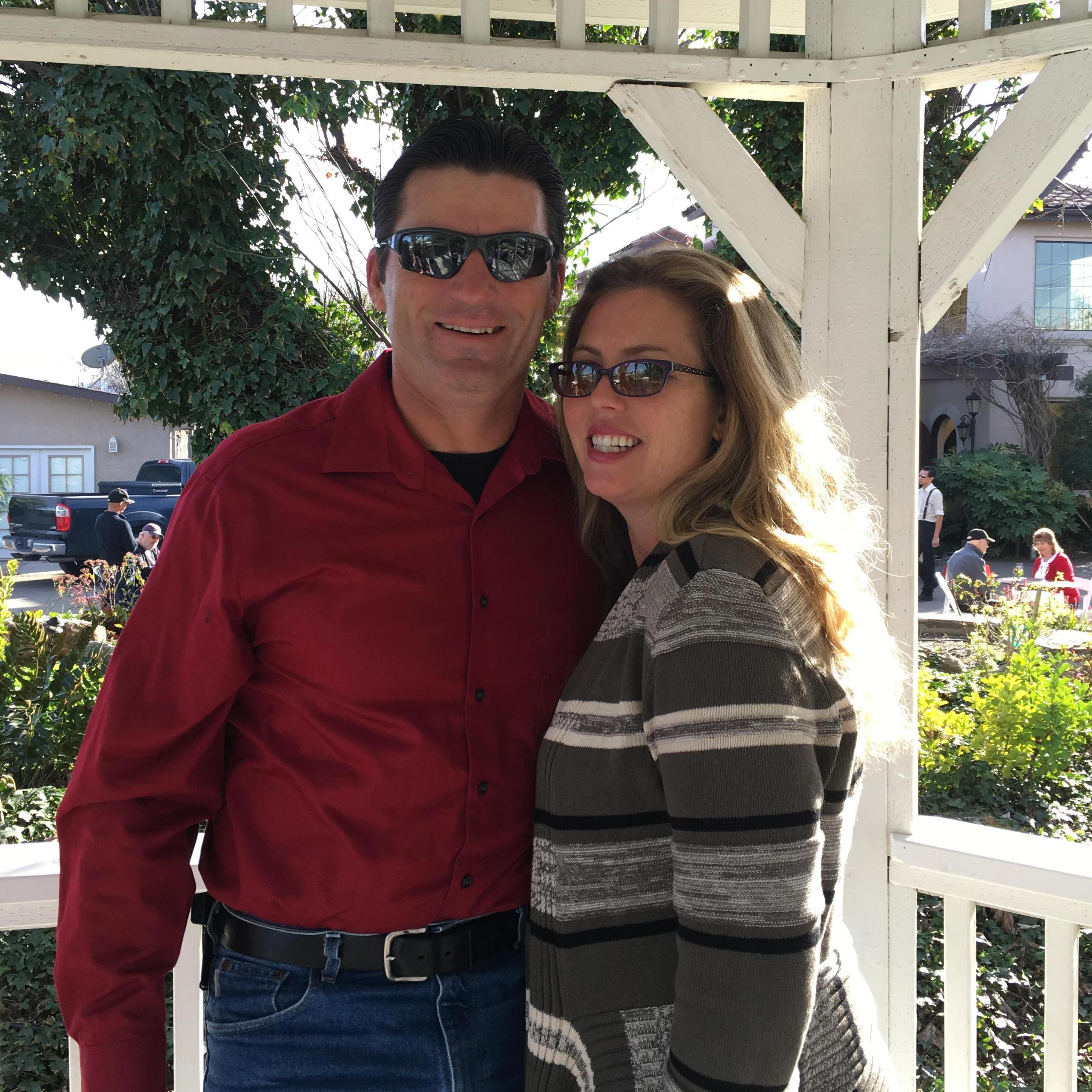 Celebrating another Valentine's Day together - February of 2017
