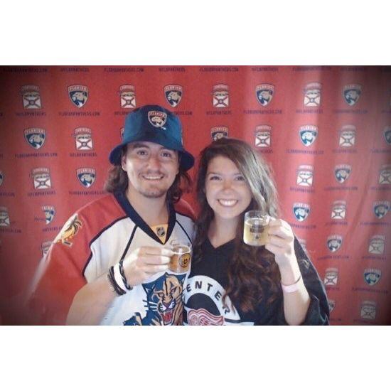 Our first picture together at a Florida Panthers vs Detroit Red Wings game in Sunrise, Florida.
