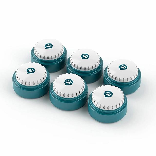FluentPet Speak Up Buttons - Next-Generation Cat/Dog Talking Button Set - Pack of 6 Easy-to-Press Cat/Dog Communication Buttons- Recordable Buttons for Pets - Fits All HexTiles Sound Boards