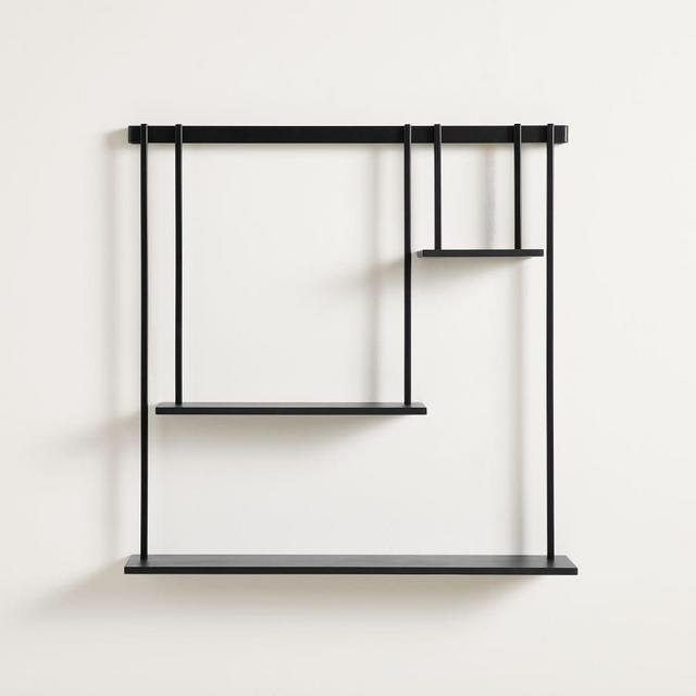 Temple Street Hanging Shelf, Small - Black