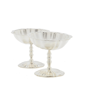 Set-of-Two Silver-Plated Champagne Coupes