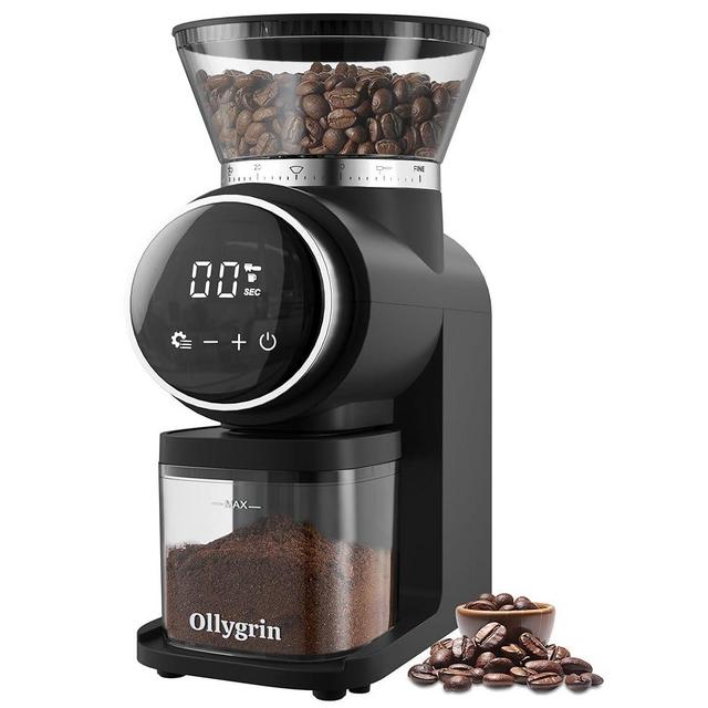 Ollygrin Burr Coffee Grinder Electric with 30 Grind Size, Coffee Beans Grinder for Home Use - Up to 12 Cups