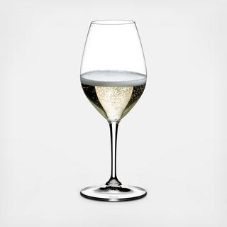 Wine Friendly Champagne/White Wine Glass, Set of 2