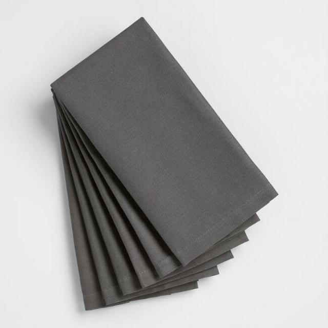Dark Gray Buffet Napkins 6 Count