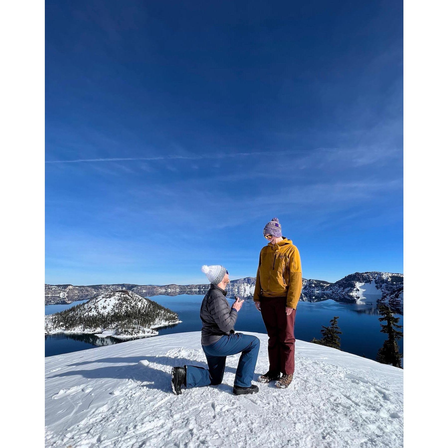 He said, "YES!"

@ Crater Lake National Park, Oregon