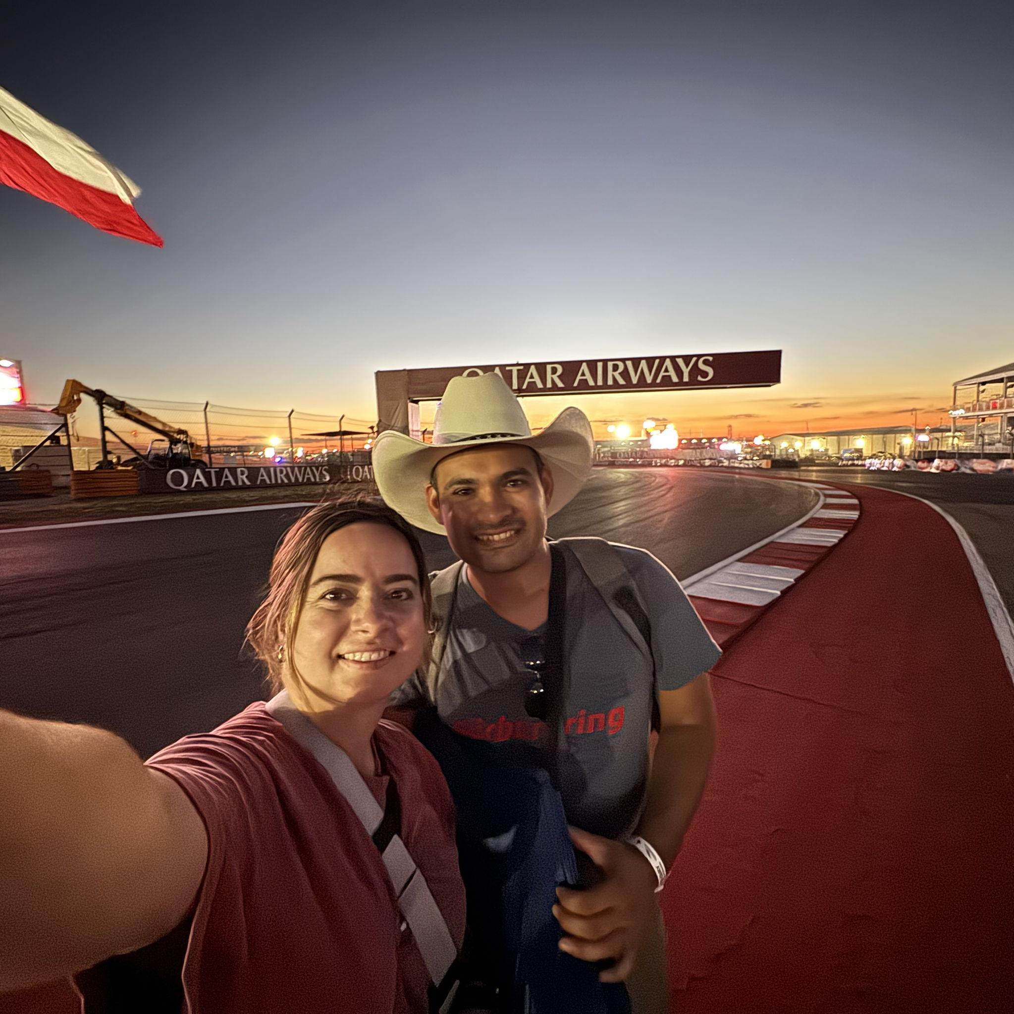 On the Circuit of the Americas track during our trip to watch F1 in Austin