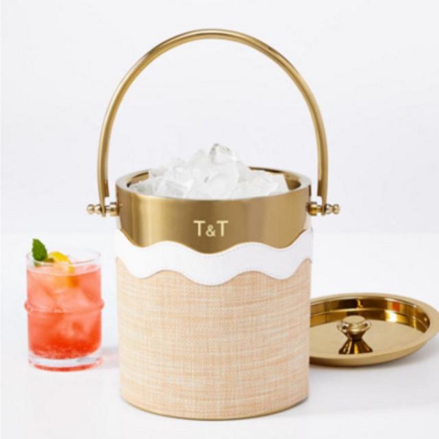 Raffia Wave Ice Bucket