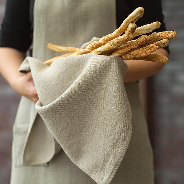 Set of 2 Natural Linen Tea Towels Lara
