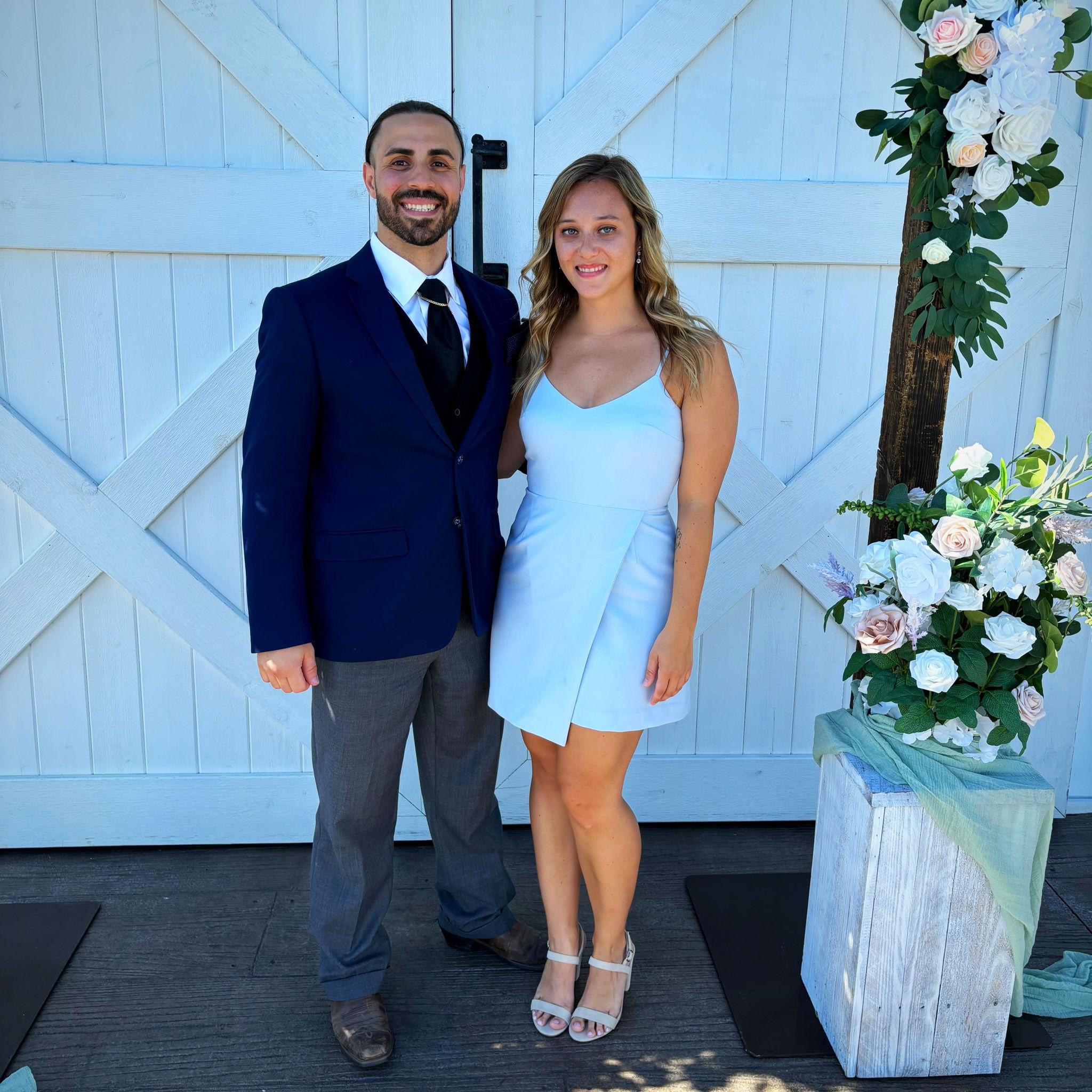 One of our first weddings we attended together